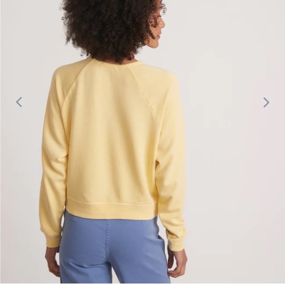 NWT Marine Layer Vintage Terry Sweatshirt pale banana - Picture 4 of 5
